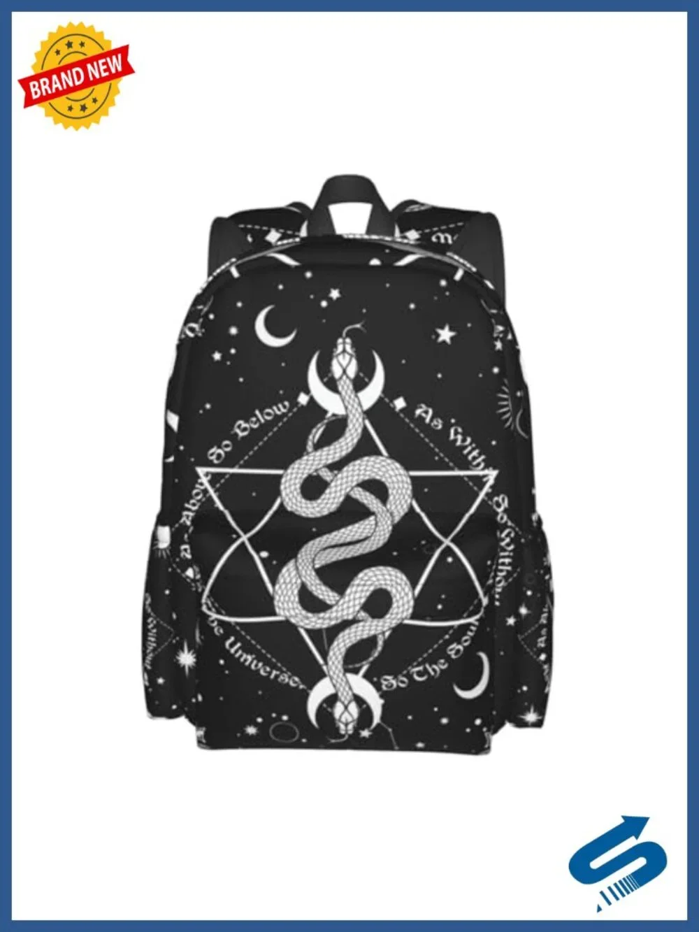 Gothic Serpents Laptop Backpack Daypack for College Travel Hiking